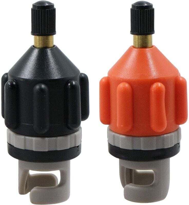 D 2 Set sup Pumpenadapter - für Kanu, Kajak, Paddel, Schlauchboot, 2 Stück (Schwarz, Orange) mumu
