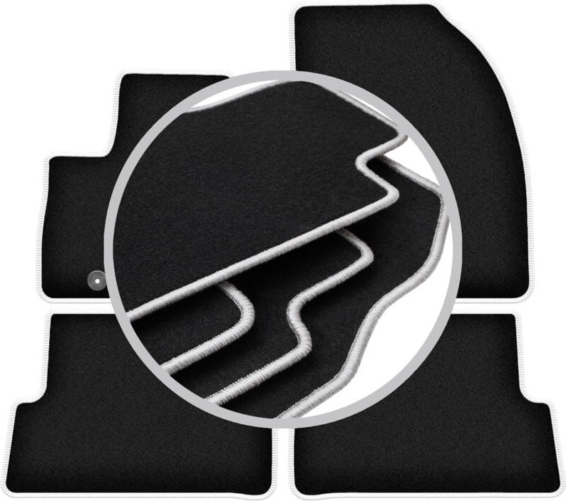 CARLUX-SILVER Autofußmatten für: Ford Kuga MK1 SUV (2008-2011)