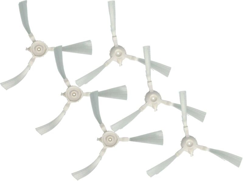 6x Rundbürste kompatibel mit Tefal Explorer 50 RG7375WH Saugroboter - 6x Seitenbürsten, Bürstenset - Vhbw