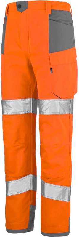 Schülerhose PI Orange Neon / Mineralgrau 3XL - FR(60-62)