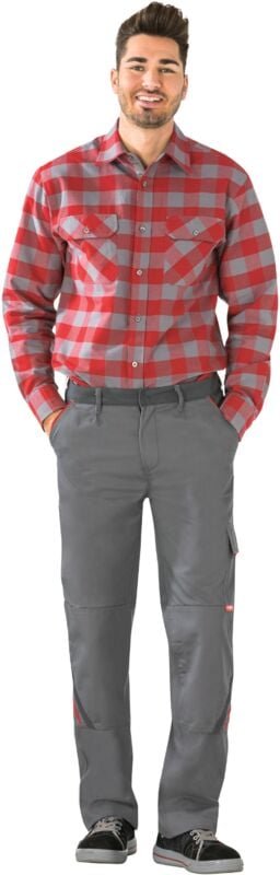 Planam Highline Bundhose zink/schiefer/rot 110