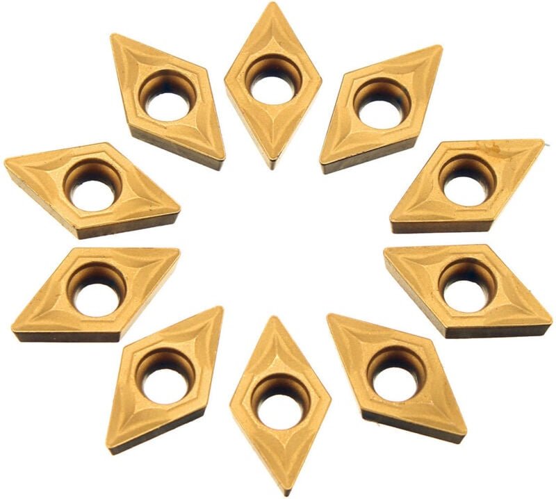 Thumbnail - Lntyq - 10 Pcs cnc Inserts en Carbure, Forme Losange Plaquettes en Cutter Tour, Lame en Carbure Indexable Pour Tour Outi...