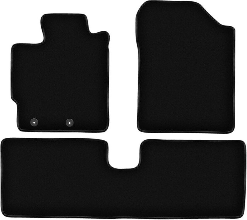 BASIC schwarze Veloursmatten für: Toyota Yaris III Benzin (2011-2019)
