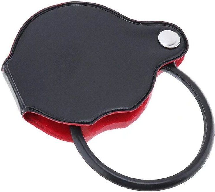 Lupe, 8-fache Vergrößerungsmodi, Lupe mit Mini-Anti-Kratzzeigern, Lupenschutzhülle aus Kunstleder, 50 mm, faltbare Lesel...