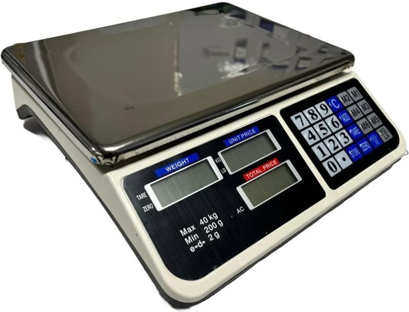 Gloca - Professionelle digitale elektronische Waage, max. 40 kg, Teilung 2 g