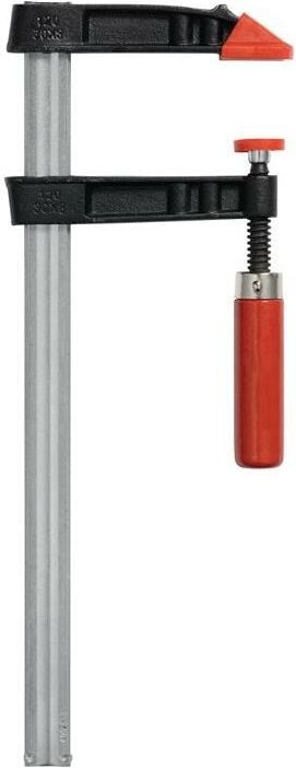 Temperguss-Schraubzwinge Spannweite 200 mm Ausladung 100 mm Holzgriff 27 x 7 mm