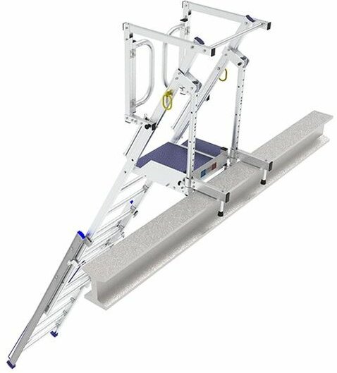 Leiternüberstieg - Schräglage 45° - Breite Stufen : 80cm - ECPA3