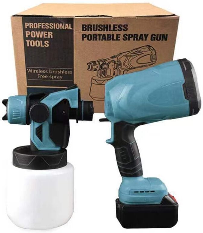Akku-Farbspritzpistole, 21 V Akku-Farbspritzpistole Akku-Farbspritzpistole für Möbel, Zäune, Türen und Wände