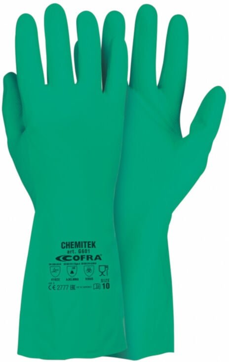Cofra Gummihandschuhe mit Nitrilbeschichtung, für Lebensmittel und Chemie 7