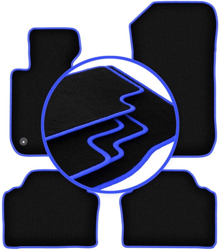 CARLUX-BLUE Auto-Fußmatten für: BMW 3 E91 xDrive Kombi, Touring (2004-2011)