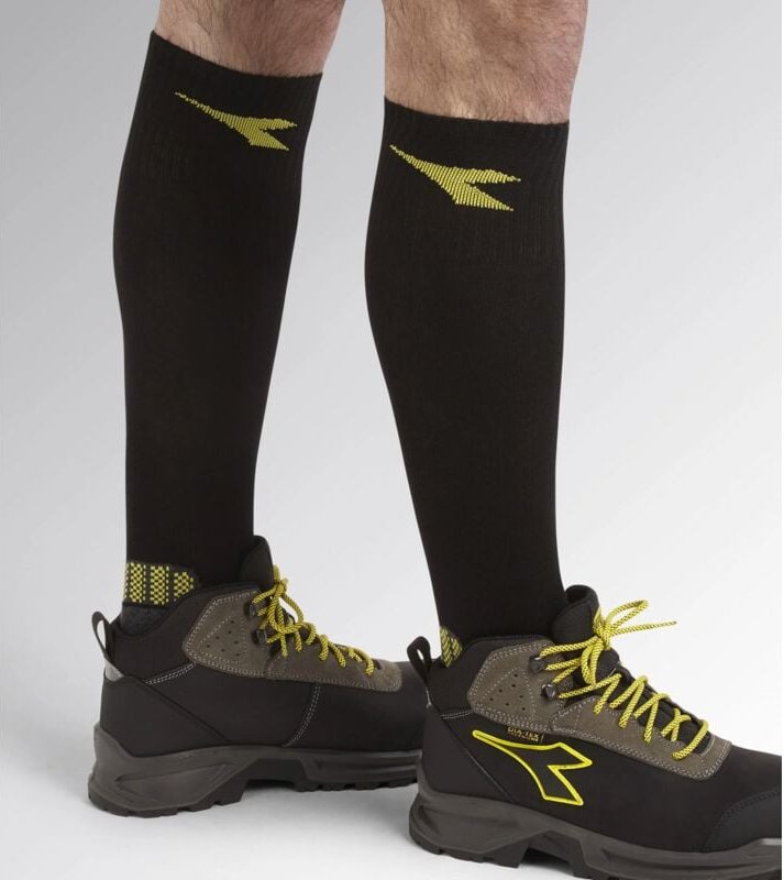 Winter-Arbeitssocken aus Baumwolle - Schwarz/Grau 35-38