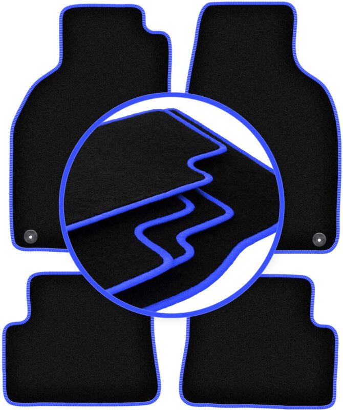 CARLUX-BLUE Autofußmatten für: Saab 9-3 I Cabrio (1998-2003)