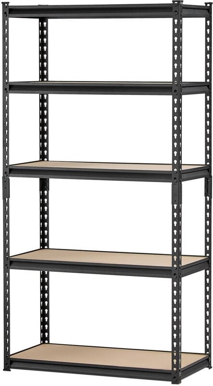 Lagerregale, 2000 lbs Tragkraft, 5-stufiges Garagenregal, 16' t x 32' b x 62,8' h, verstellbare Metallregale für Garage,...
