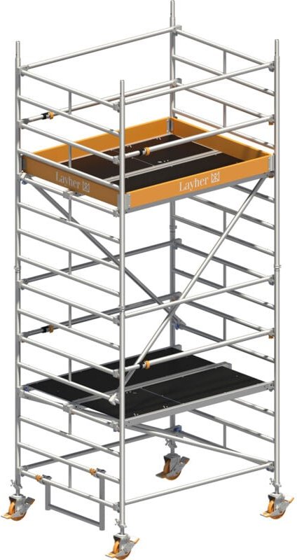 Layher Rollgerüst Uni Kompakt P2 mit Uni Telegeländer 5,20m AH