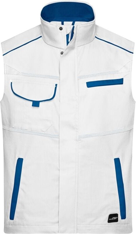 James&nicholson - Funktionelle Weste im sportlichen Look JN850 Gr. 4XL white/royal
