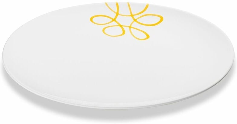 Gmundner Keramik - Pur Geflammt Gelb, Platte oval (33x26cm)