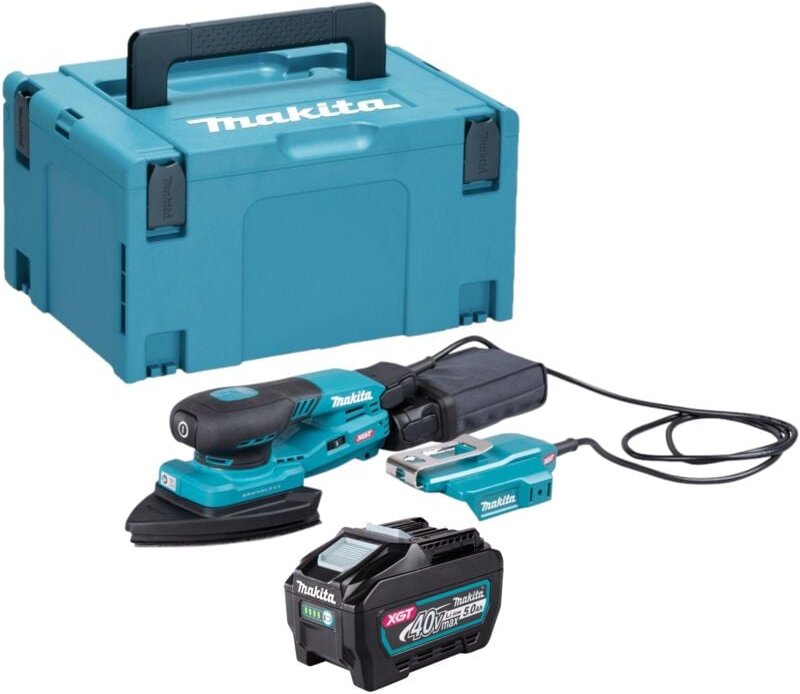 Makita BO 006 CGT101 Akku Deltaschleifer 40 V max. 100 x 150 mm 3,0 mm Hub Brushless + 1x Akku 5,0 Ah + Makpac - ohne La...