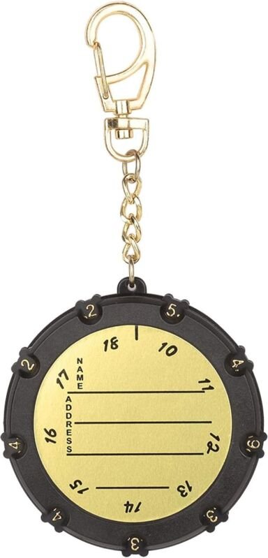 Sollbry - Tragbarer Golf-Ergebniszähler, Golf-Stroke-Shot-Putt-Ergebniszähler, 18-Loch-Golfmarker mit Zahlenrädern, Punk...