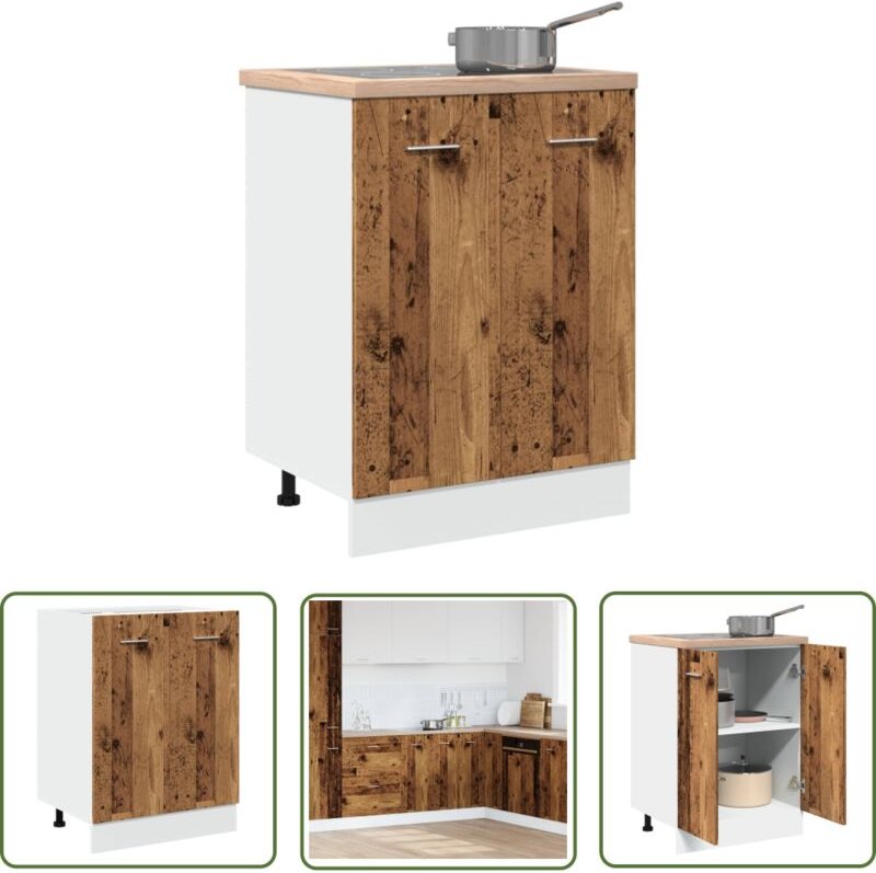 vidaXL Unterschrank Altholz-Optik 60x46x81,5 cm Holzwerkstoff