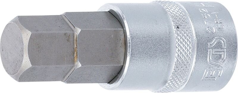 Bgs Technic - Bit-Einsatz Länge 70 mm Antrieb Innenvierkant 12,5 mm (1/2') Innensechskant 11/16'