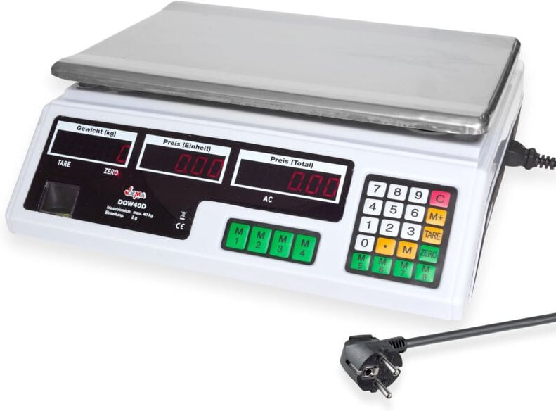 Dema - Obstwaage Ladenwaage Industriewaage Marktwaage Preiswaage Digital Waage 40KG/2G