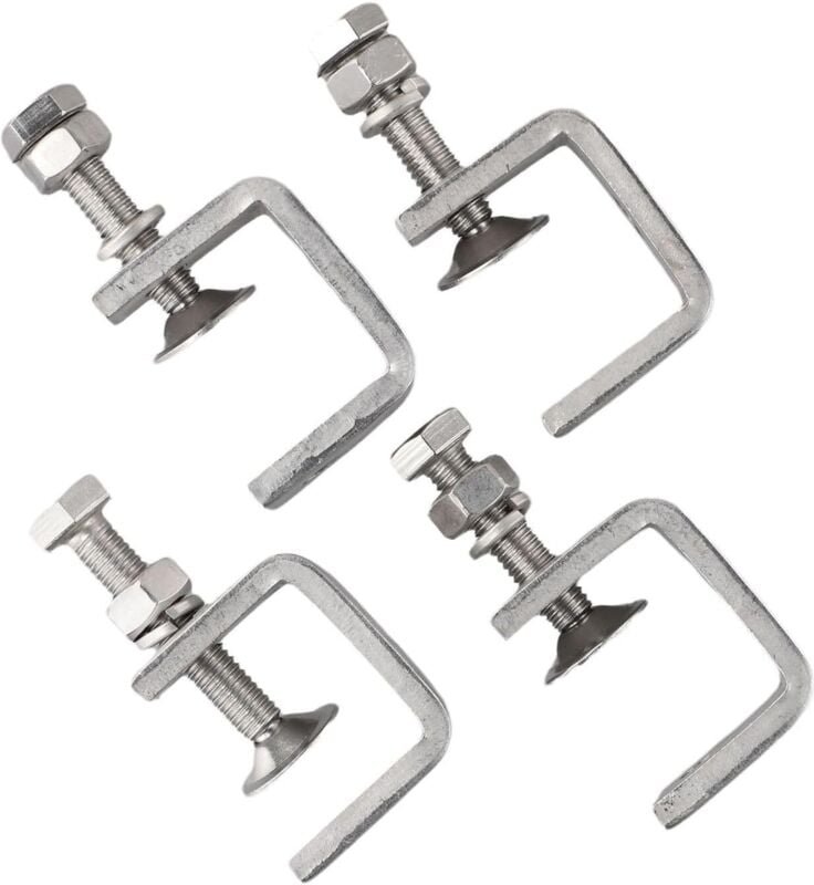 Thumbnail - Hochleistungs-Edelstahlklemmen, 4er-Pack C-Klemmen, 0–25 mm Hochleistungs-C-Klemmen für Heimwerker-Zimmerei, Schweißen, ...