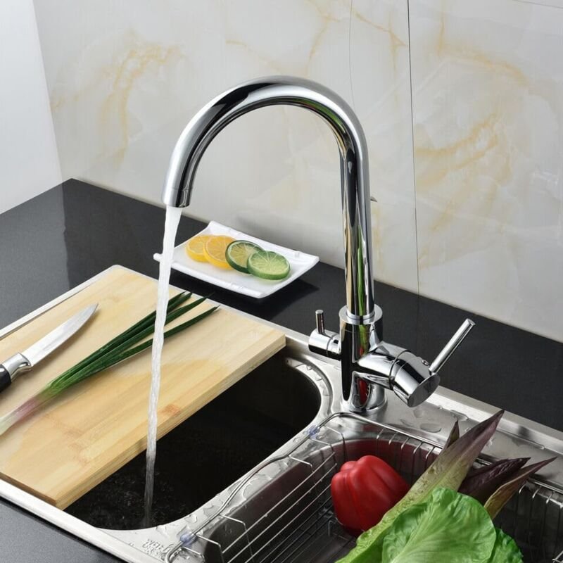 Thumbnail - Wasserhahn, Küchenarmatur Wasserfilter Spültischarmatur mit Osmoseanlage 3 Wege 360°drehbar Küchenarmatur spültischarmat...