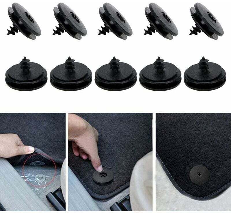 Linghhang - 10 Stück Auto-Matten-Clips, rutschfeste, feste Befestigungsclips