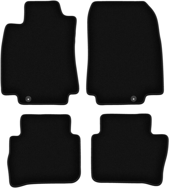 BASIC schwarze Veloursmatten für: Nissan Tiida C11 Fließheck, Limousine (2004-2012)