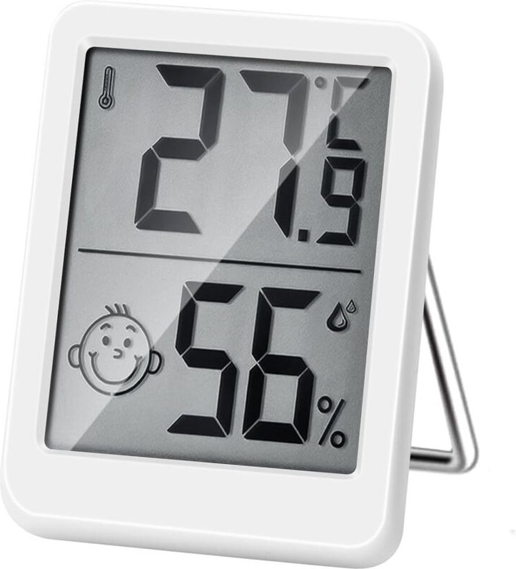 Digitales Thermometer, hochpräzises digitales Thermometer, Innen-Hygrometer, Luftfeuchtigkeitsanzeige mit großem Bildsch...