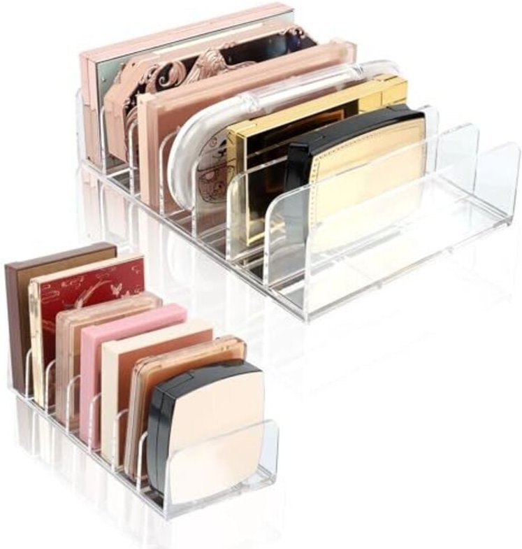 Thumbnail - Paletten-Organizer, 2-teilig, Kosmetik-Paletten-Organizer, 7 Fächer, Aufbewahrung für Make-up-Paletten, 2 Größen, Aufbew...