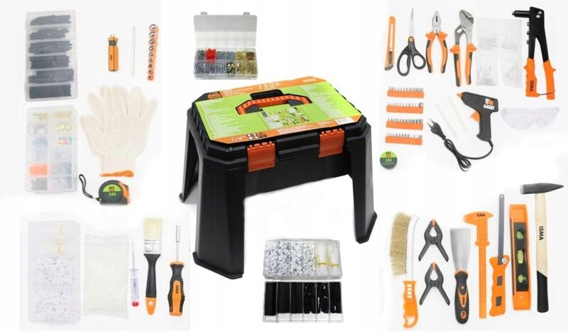 Universal-Werkzeugsatz, Box, Hocker, 1500-tlg.
