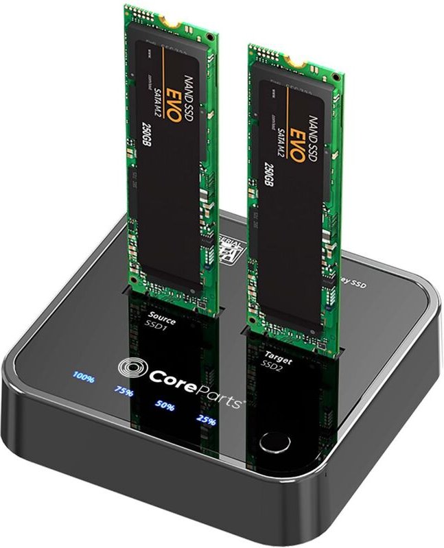 CoreParts USB3.2 Typ C (10 Gbit/s) SATA, MS-CLONER-SATA
