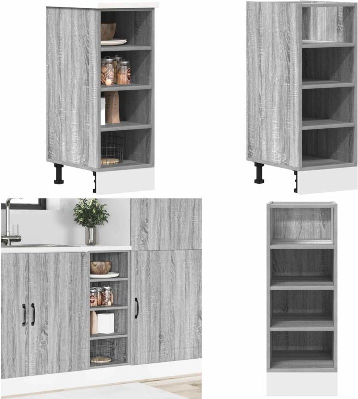 Unterschrank Grau Sonoma 30x44,5x81,5 cm Holzwerkstoff - Vidaxl