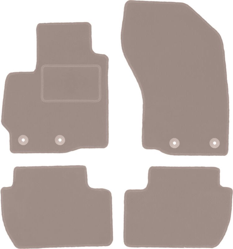 Beige Veloursmatten für: Mitsubishi Outlander II Crossover (2006-2013)