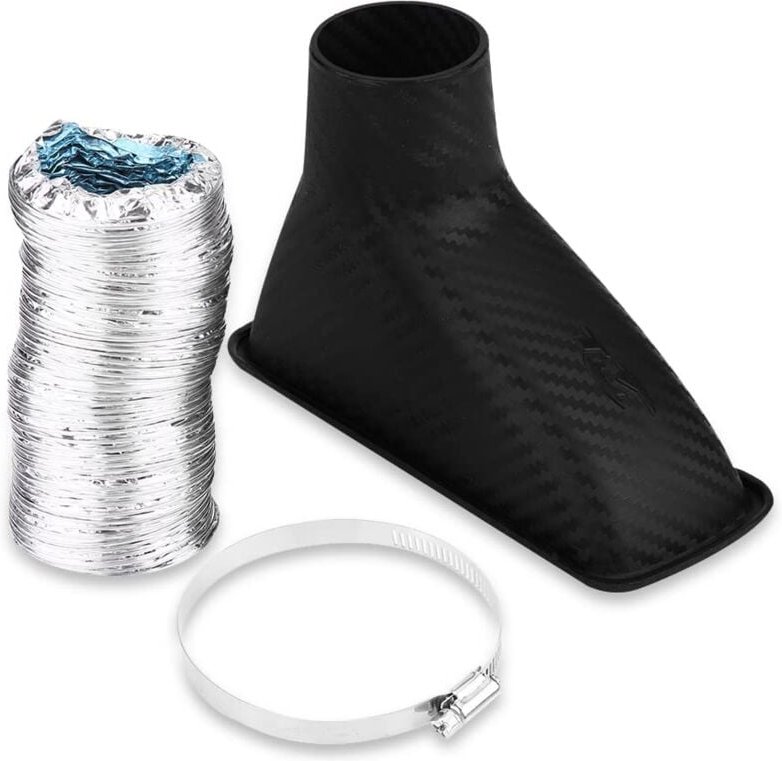 Zoternen - Gorgeri Turbo-Luftansaugrohr, universelles Trichterset für die vordere Stoßstange des Autos, modifiziertes Tu...