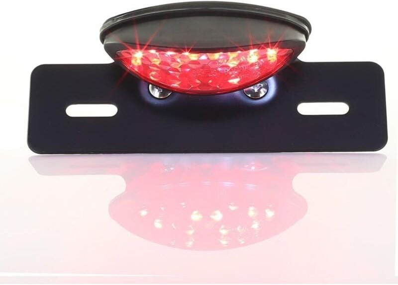 Motorrad led rot Rücklichter Bremslicht Kennzeichenleuchte Universal Modifiziert Retro - Lntyq