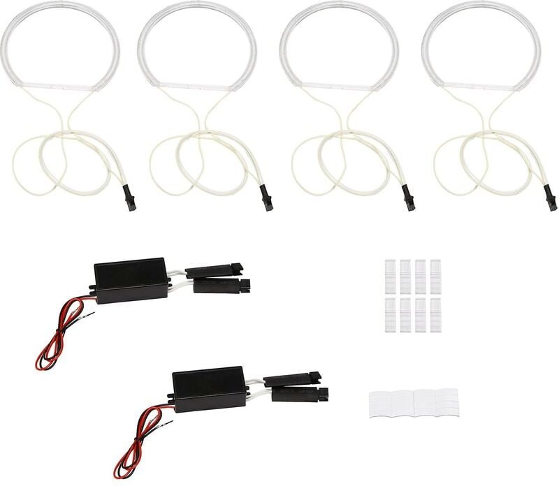 Woosien - 4 stücke Weiß Scheinwerfer Ccfl Led Angel Eyes Kit Halo Ring Drl Blinker Licht Ccfl Scheinwerfer Lampe Fo