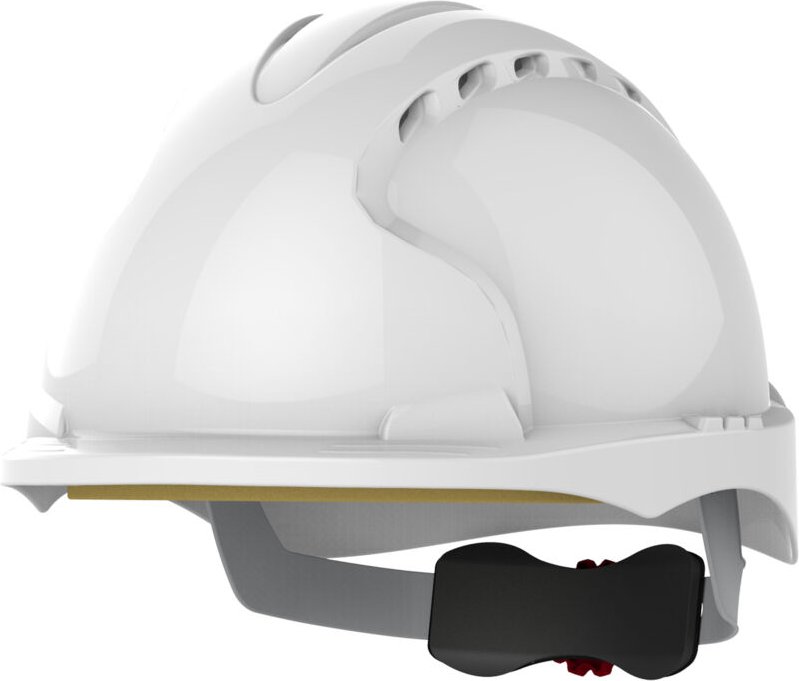 Belüfteter Arbeitsschutzhelm mit Mikrovisier EVO3 Comfort Plus Weiß