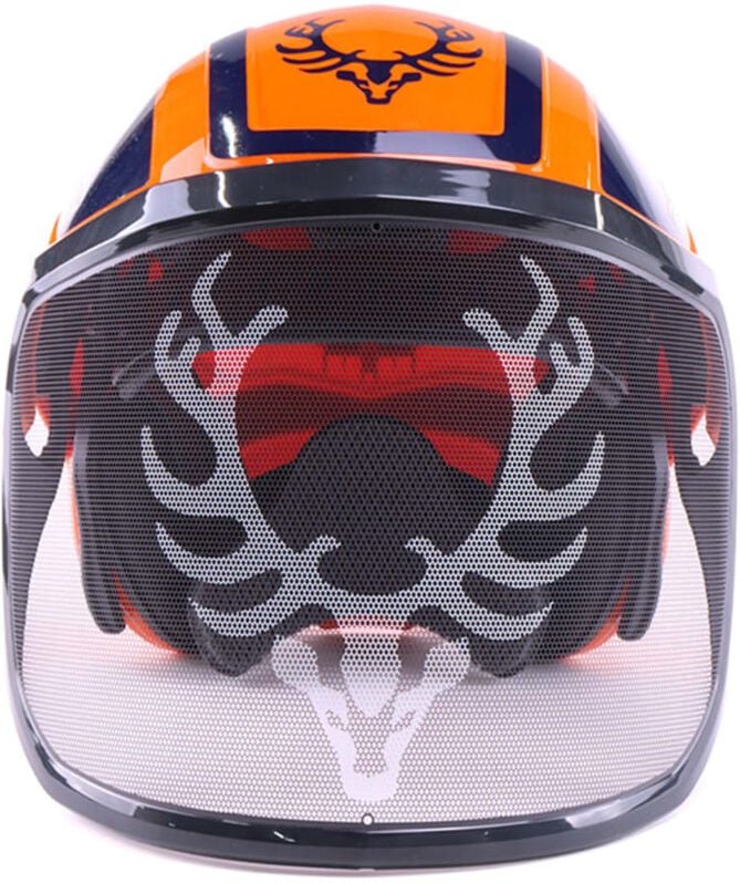 KOX - protos® Forsthelm / Schutzhelm Edition mit Gehörschutz und Visier Integral Forest Orange/Blau OneSize