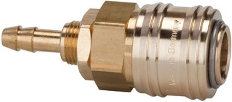 Schnellverschlusskupplung nw 7,2, ms blank, Tülle lw 6, M12x1 - Riegler