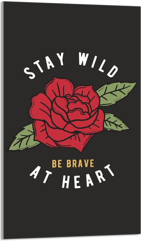 Glasschneidebrett 30x52 Rose