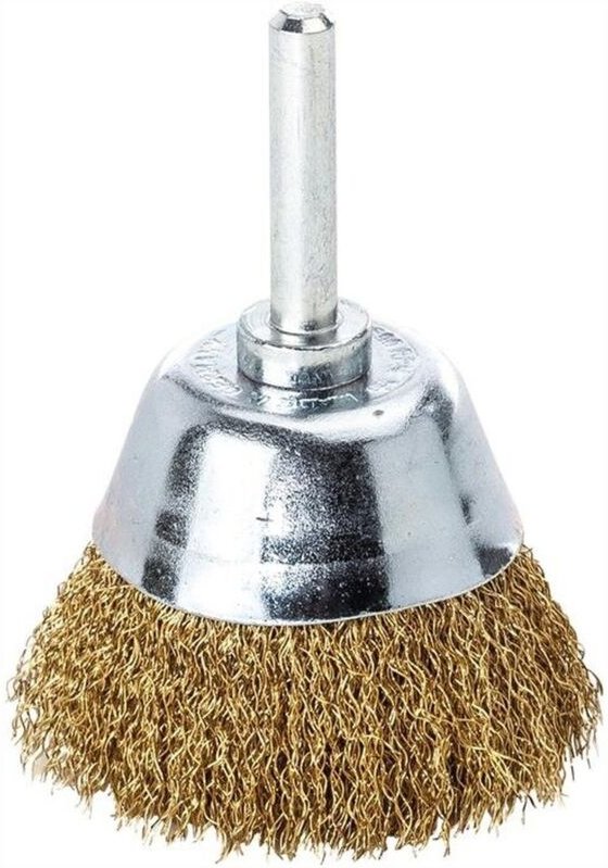 Thumbnail - Lessmann ® - Flächenbürste ø 50 mm Schaft 6 mm Drahtstärke 0,2 mm Messing 10500 min-¹