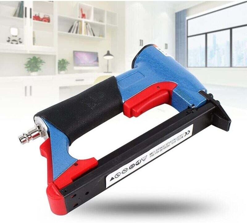 YMYNY 1pc FS8016-B BEA Typ pneumatischer Hefter Feinnagler Werkzeug pneumatischer Hefter blauer Möbelnagler Nagelwerkzeu...