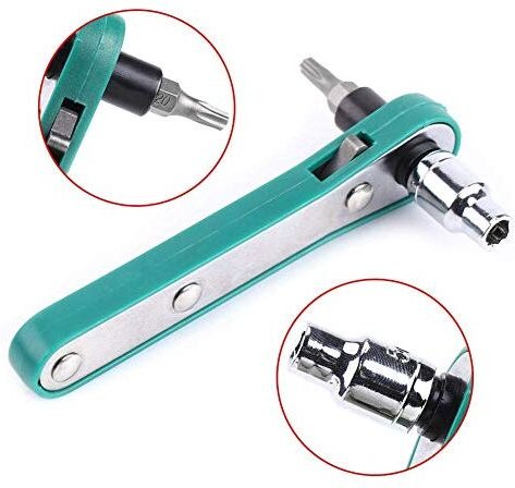 17-teiliges 1/4-Zoll-Eck-Ratschen-Schraubendreher-Set mit rechtwinkligem Sechskant-Schraubendreher-Bit und Grundplatte