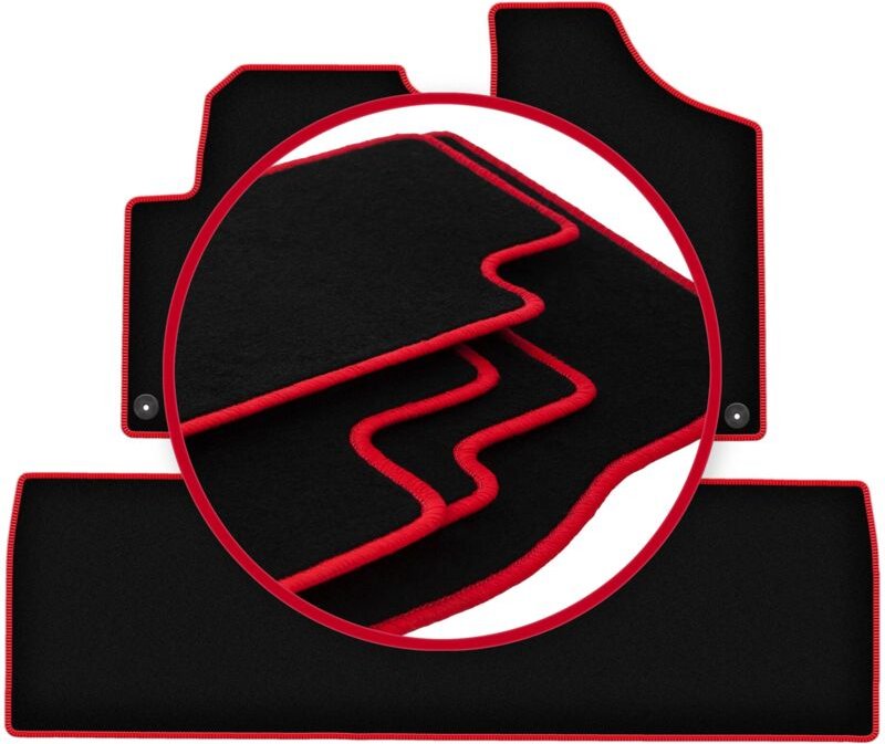 CARLUX-RED Autofußmatten für: Volkswagen Sharan I Minivan (1995-2010)