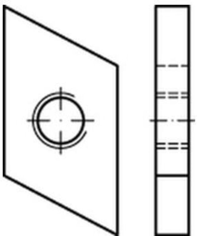 Hammerkopf Gewindeplatte Typ 50/40, M 6 , gal Zn gal Zn S 100 Stk
