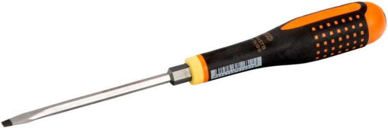 Ergo Schraubendreher für Schlitzschrauben mit durchgehender Klinge und schlagfestem Griff, 1 mm x 5,5 mm x 100 mm - Bahc...