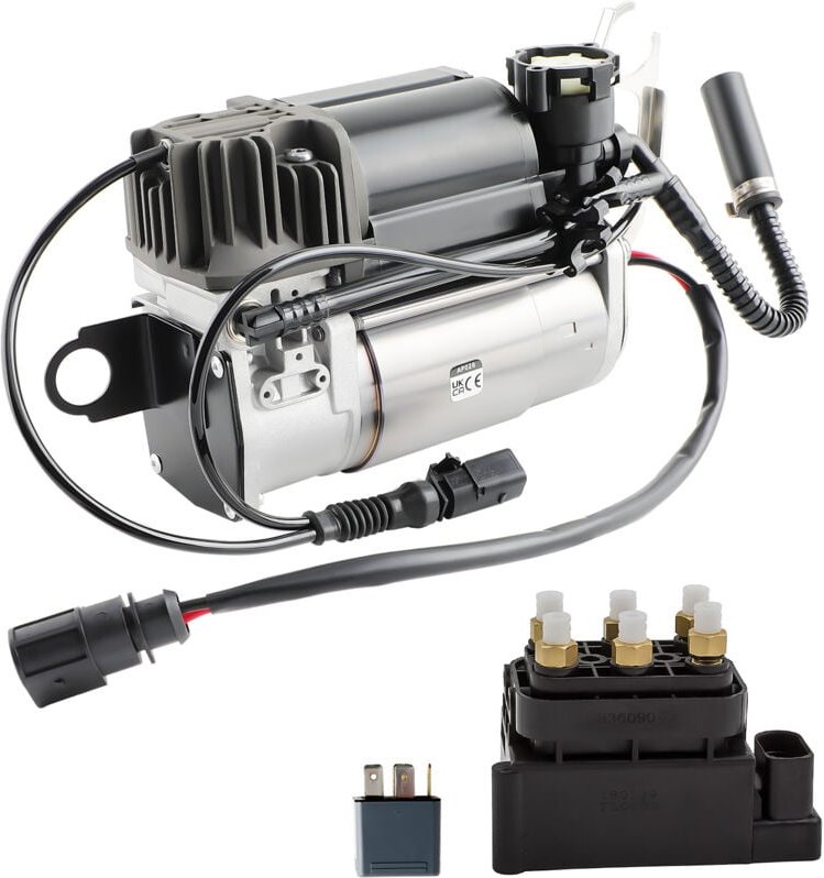 Luftfederung Kompressor + Ventilblock for Audi Q7 4L 4LB 4L0698007C 7L0698014