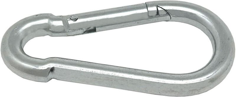 EDM - Feuerwehrkarabiner ohne Sicherung 'MSQ01' 50x25x5mm aus verzinktem Stahl (2 Stück)